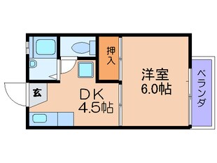 ミヤコハイツ　Ｂ棟の物件間取画像